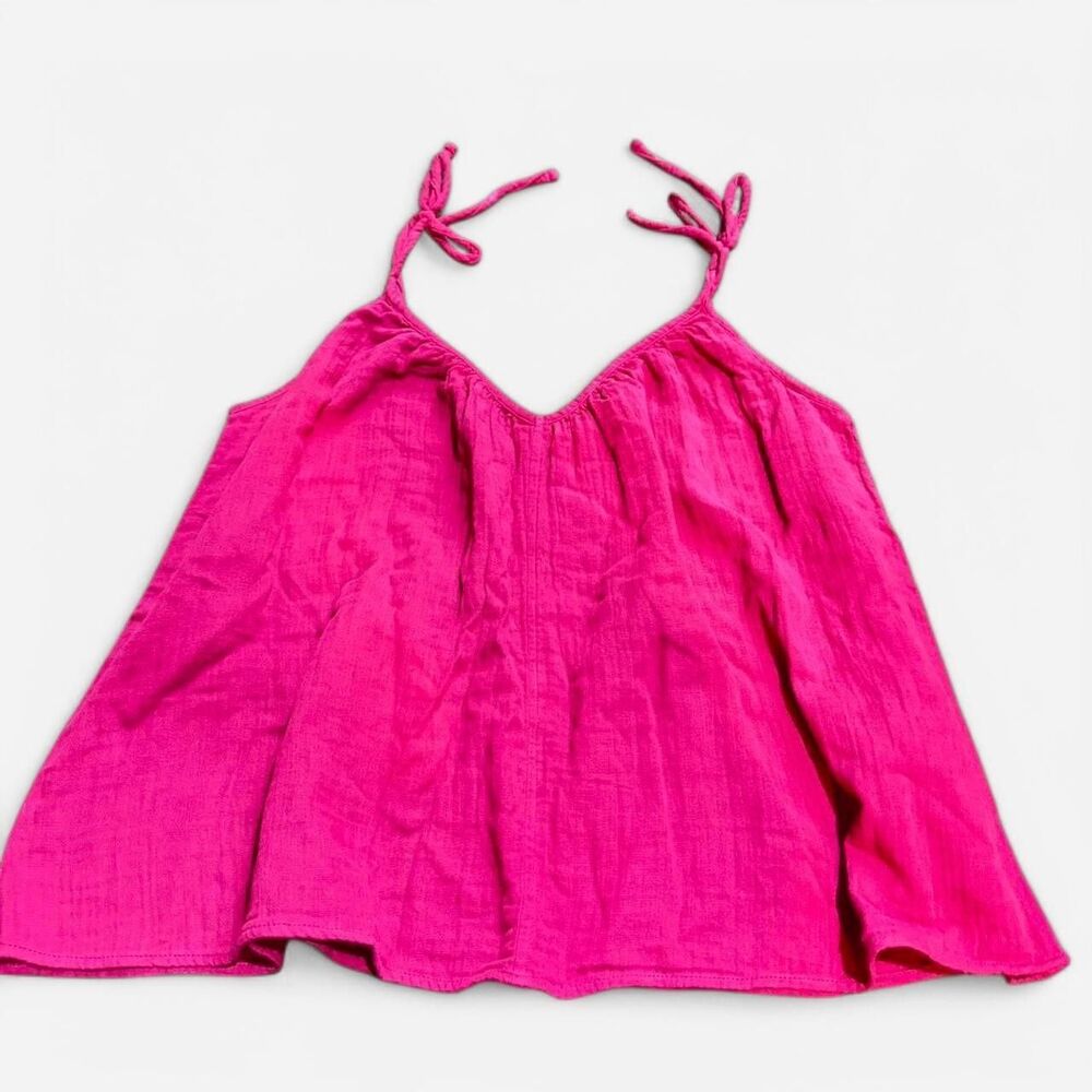 Old Navy Fuchsia Pink Tie Strap Tank Top - Picture 3 of 7